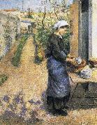 Camille Pissarro Dish washing woman oil painting picture wholesale